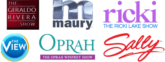 Carolyn Bushong appearances on The Geraldo Rivera Show, The Maury Show, The Ricki Lake Show, The View, The Oprah Winfrey Show, The Sally Jessy Raphael Show